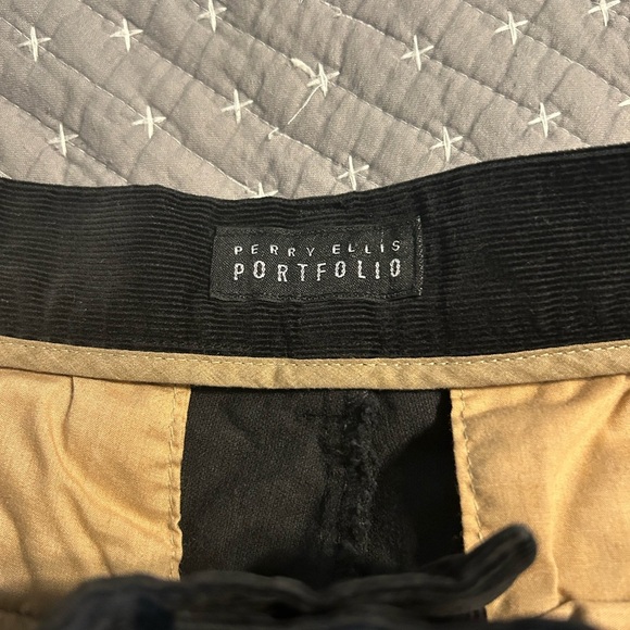 VTG Perry Ellis Portfolio Men's Pleated Cotton Corduroy Pants Sz 32 - Picture 8 of 9